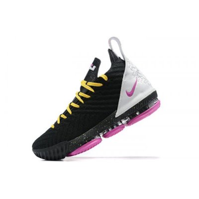 Nike Erkek Lebron 16 Siyah / Pembe / Sarı Basketbol Ayakkabısı Türkiye - J1XJ1DQ4